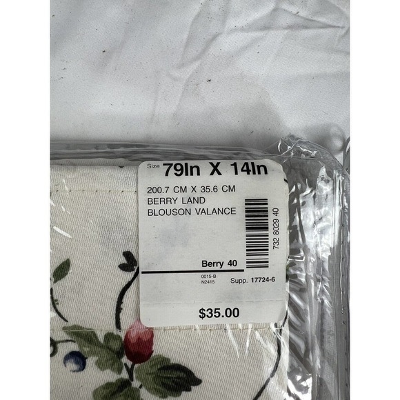 Waverly Home Fashions Balloon Valance 79"x 14" Berry Lane - Picture 3 of 3